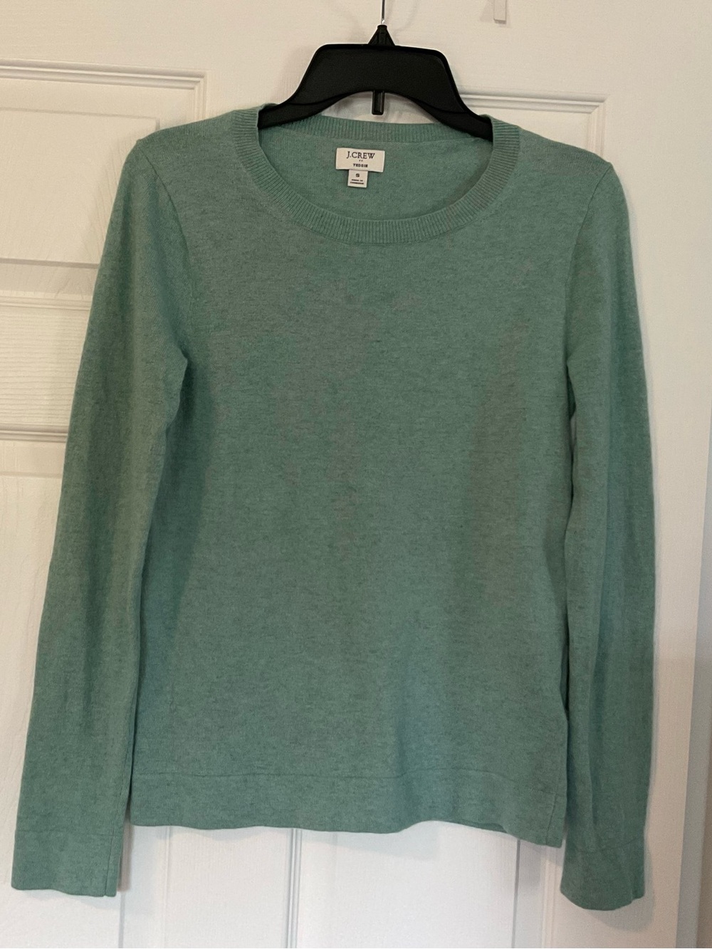 J. Crew Teddie Crewneck Sweater in Mint